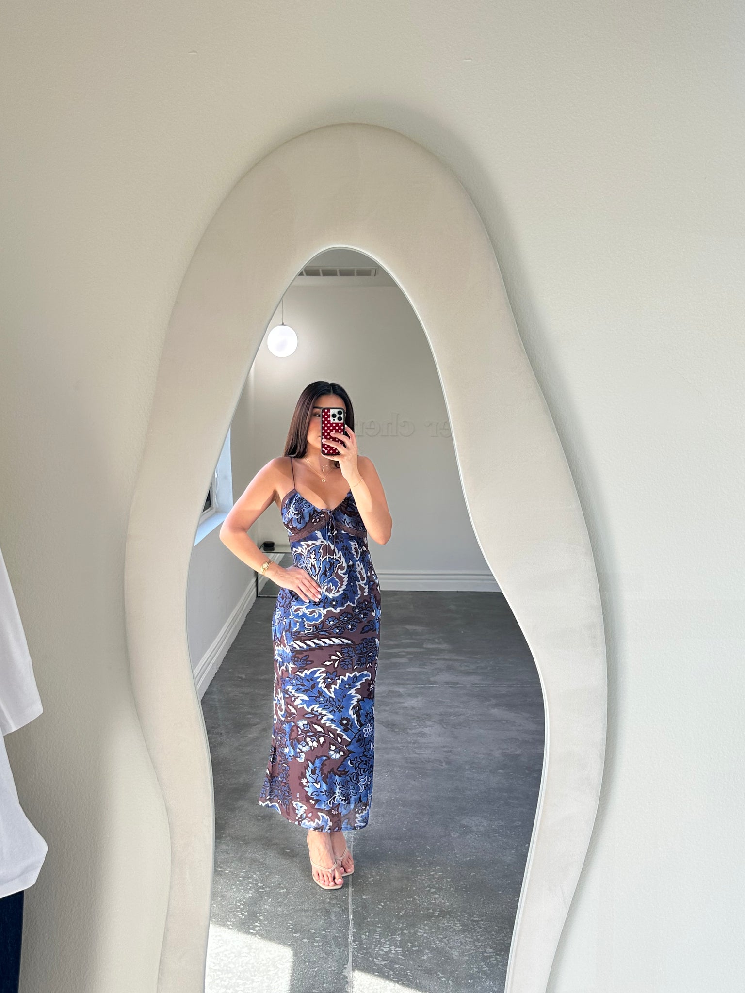 lori dress (BROWN/NAVY)