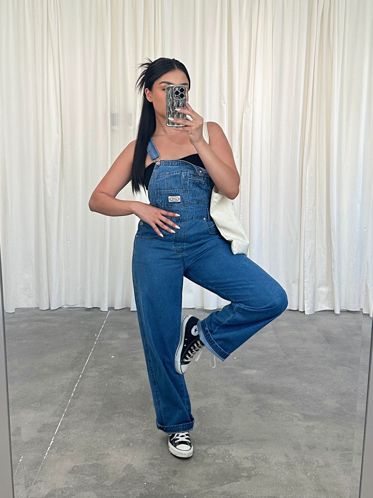 miso overalls (PANTS/MEDIUM DENIM)