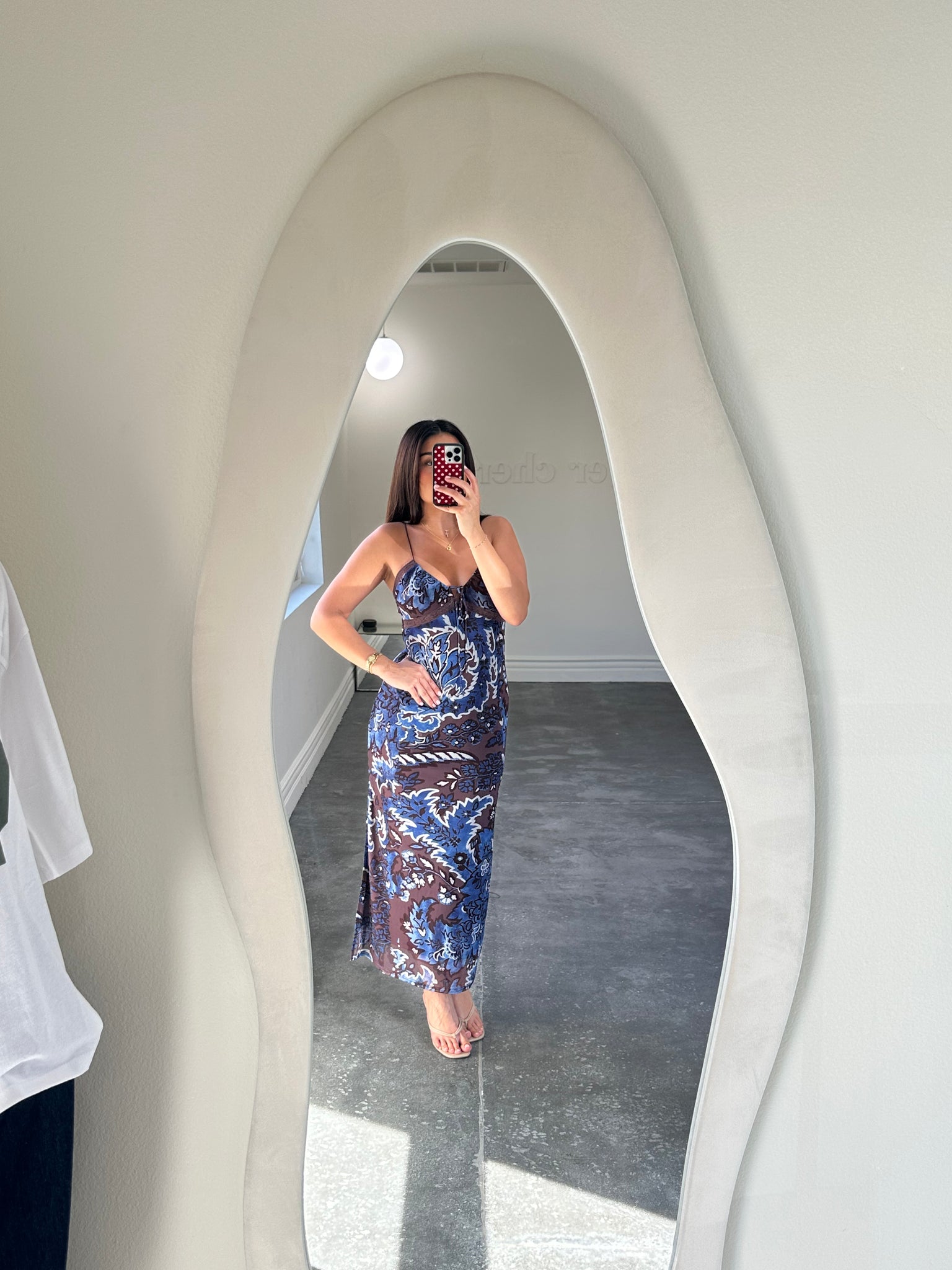 lori dress (BROWN/NAVY)