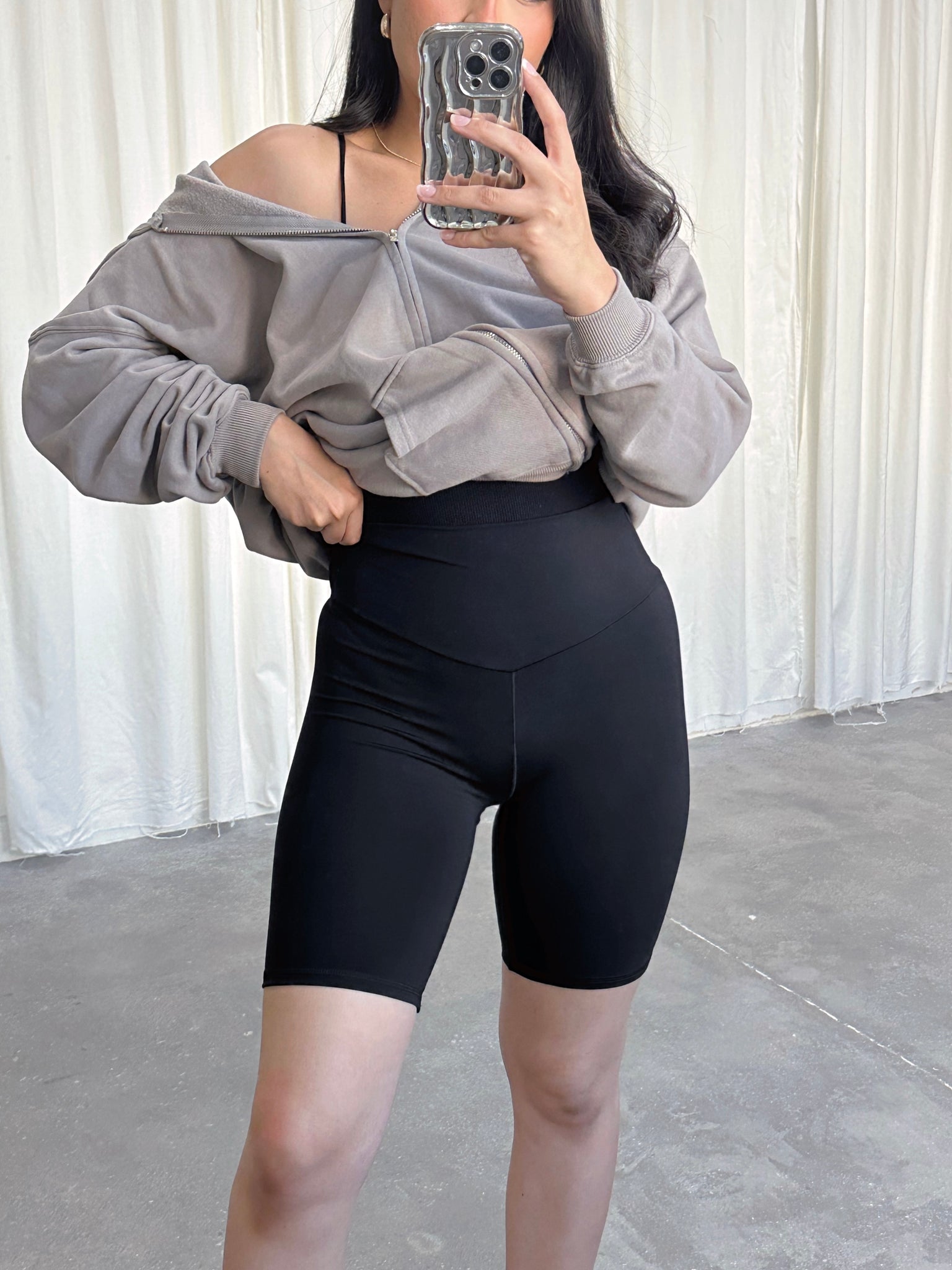lulu biker shorts (BLACK)
