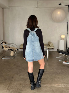 angel overall dress (LIGHT DENIM)