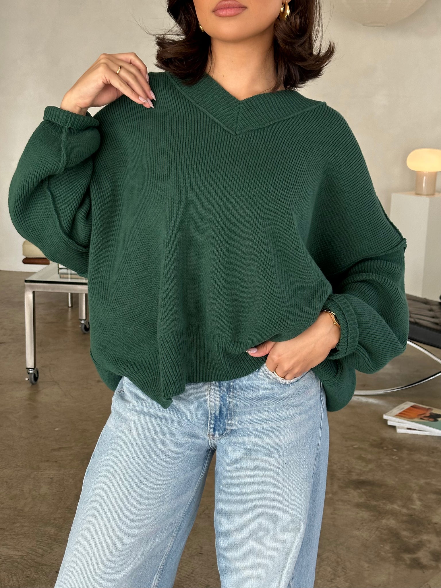 vivianne sweater (DEEP GREEN)