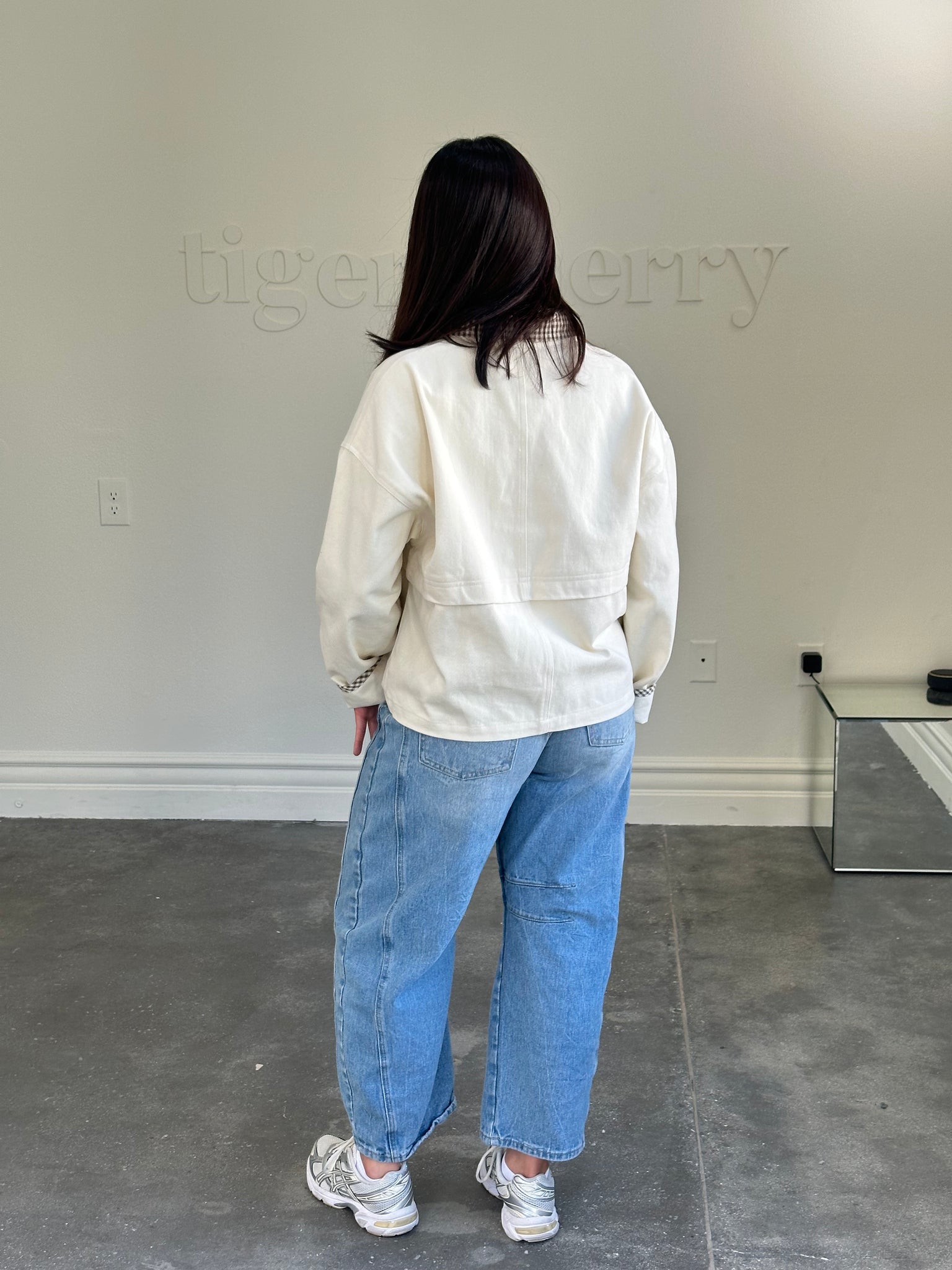 emma jacket (CREAM/BROWN)