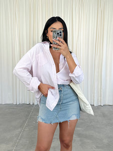 valerie oversized button up (BABY PINK)