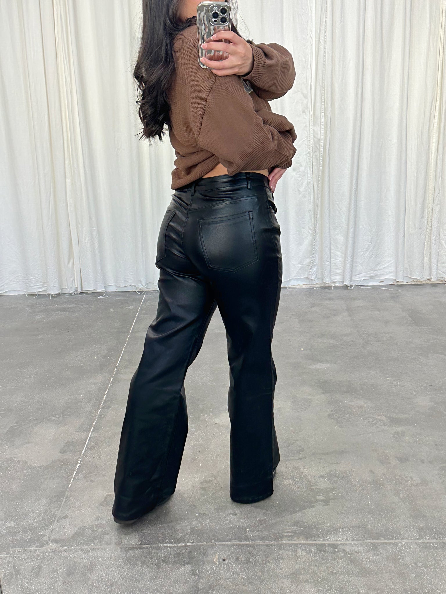 lola leather pants (BLACK)