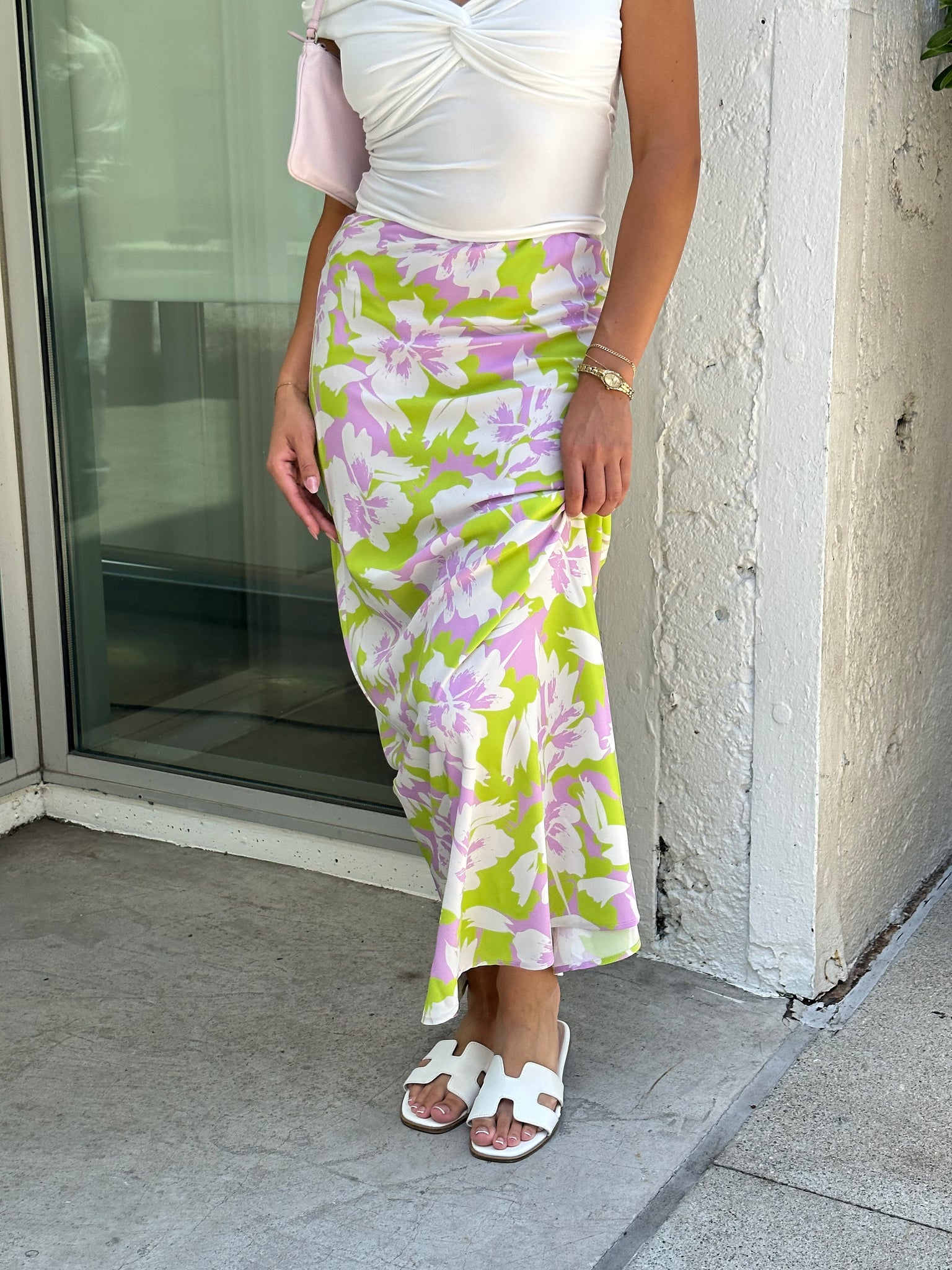 isla skirt (LIME/LILAC)