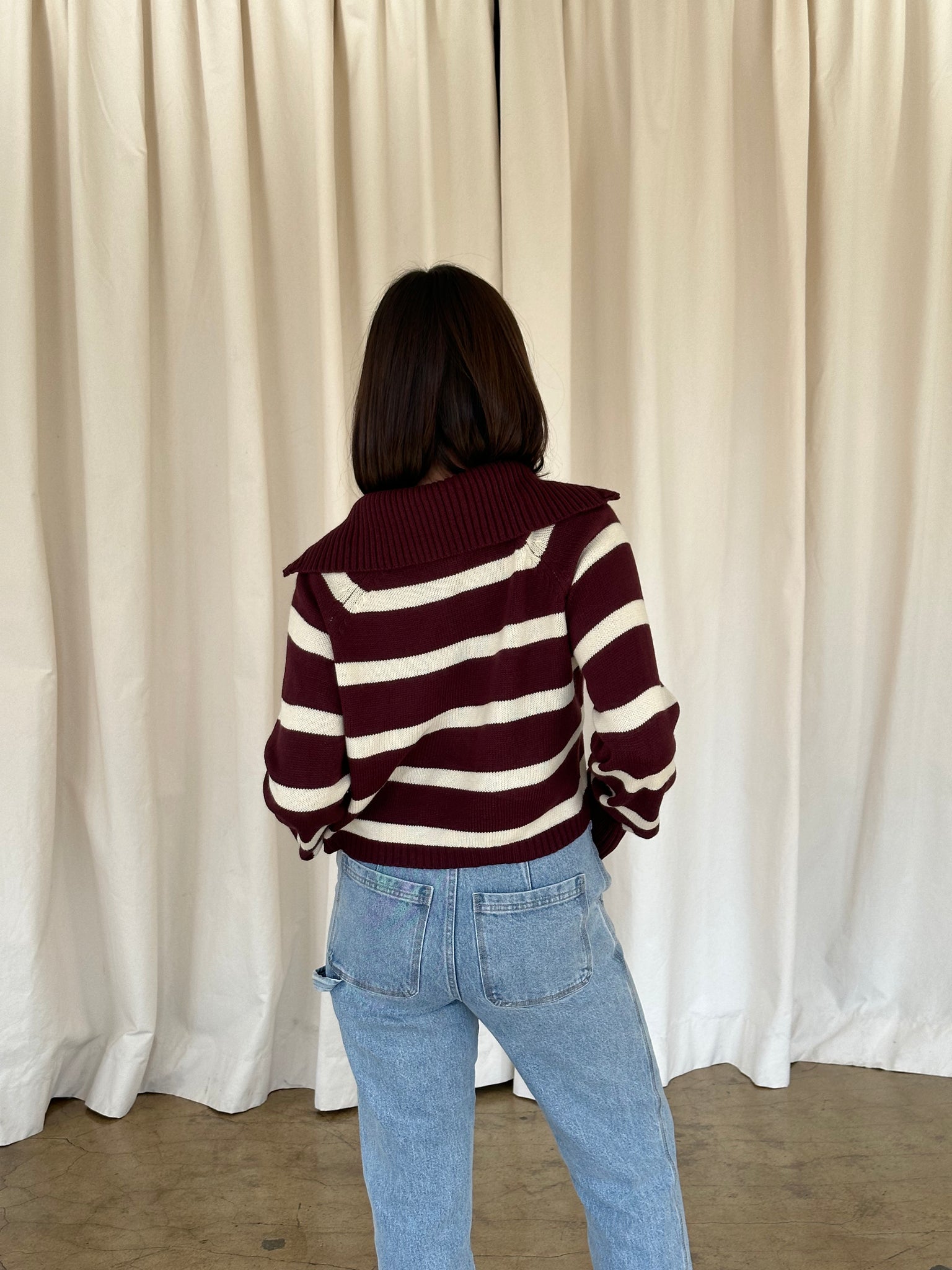 willow jacket (BURGUNDY/IVORY)