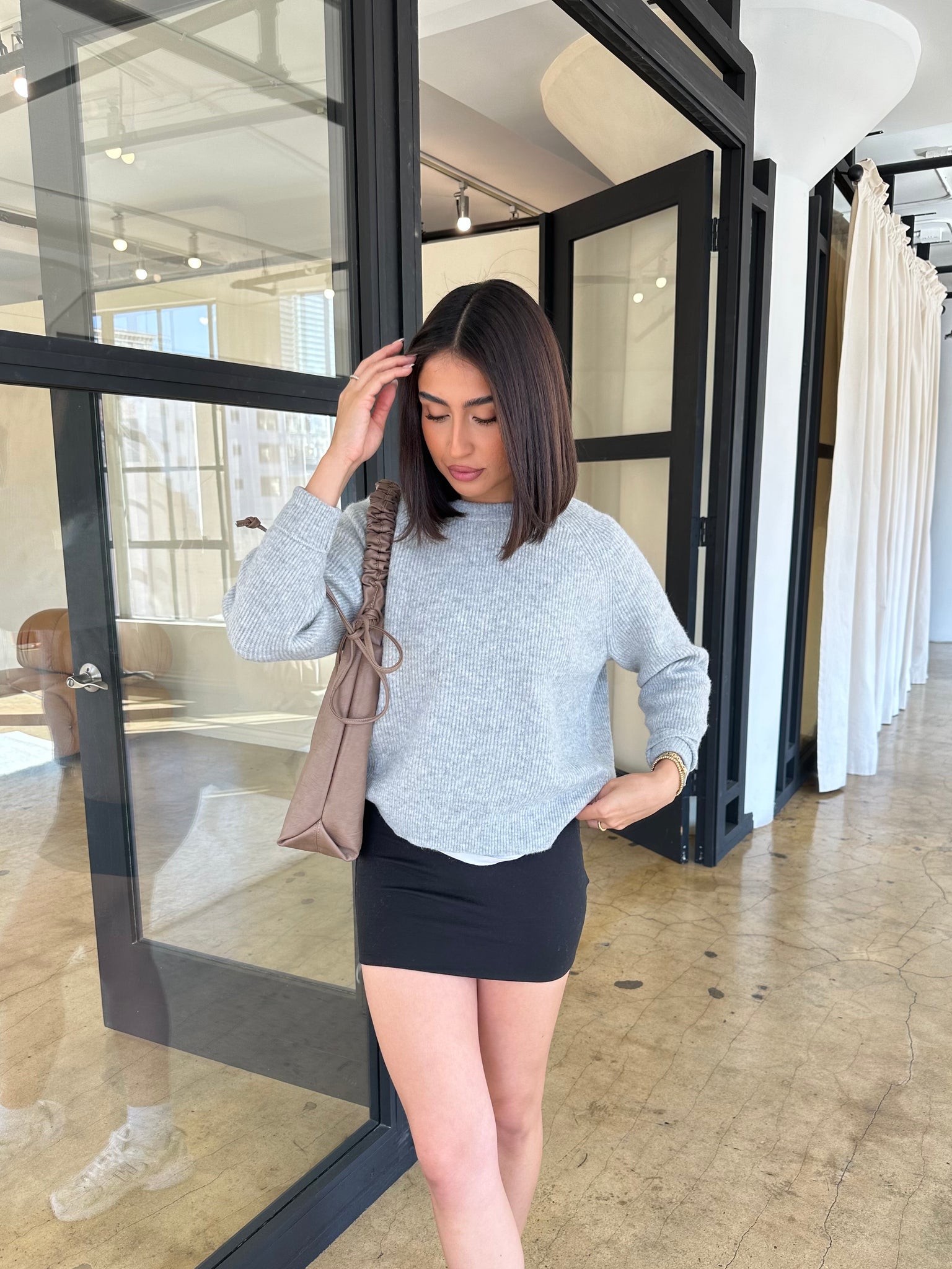 sabrina sweater (LIGHT GRAY)