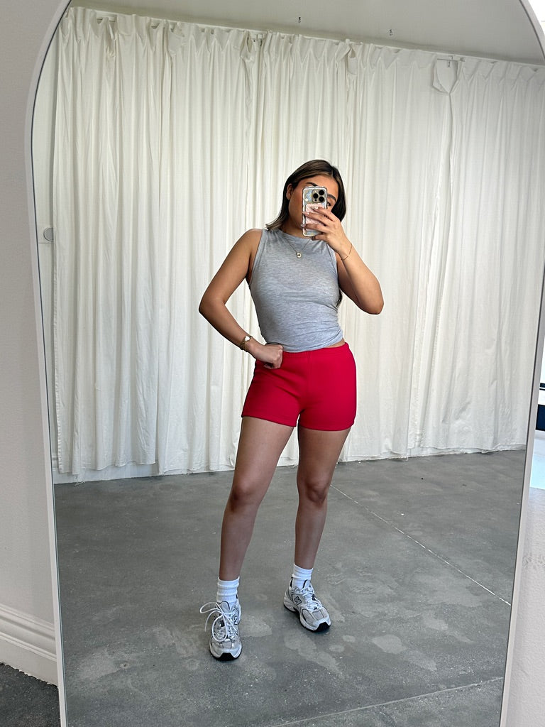 cozy shorts (RED)