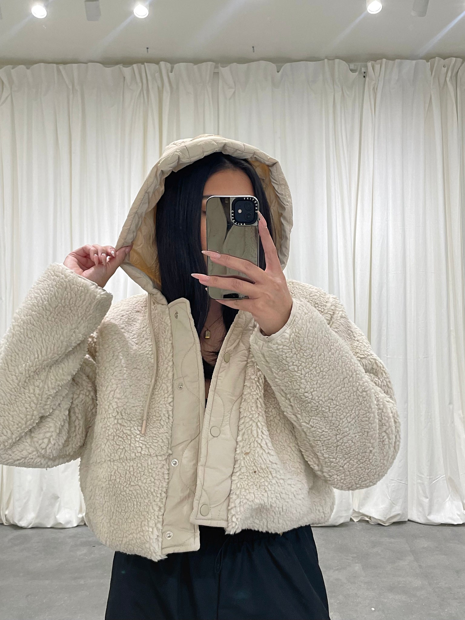 Stradivarius stores faux fur coat