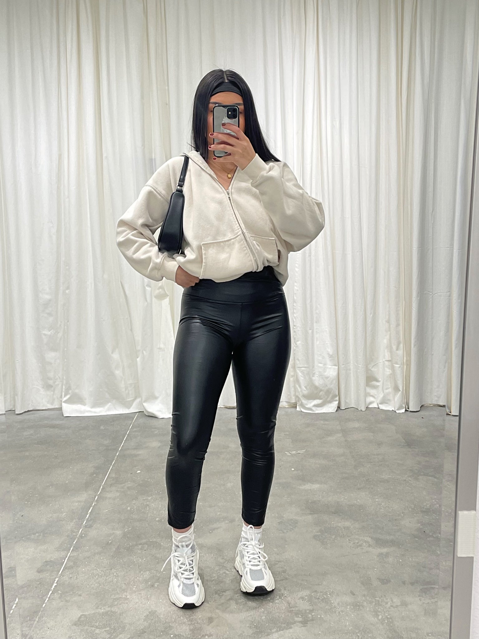 daya leather leggings (BLACK)