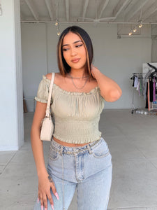 abby off the shoulder top (SAGE)
